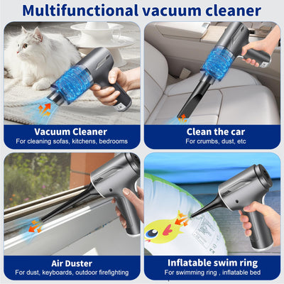 AGARELE Handstaubsauger Auto Kabellos,7000PA Akku Handstaubsauger Kabellos,2 in 1 Mini Autostaubsauger Staubsauger & Gebläse,Aufladbar Tragbar Staubsauger für Auto,Haus,Tierhaare Büro