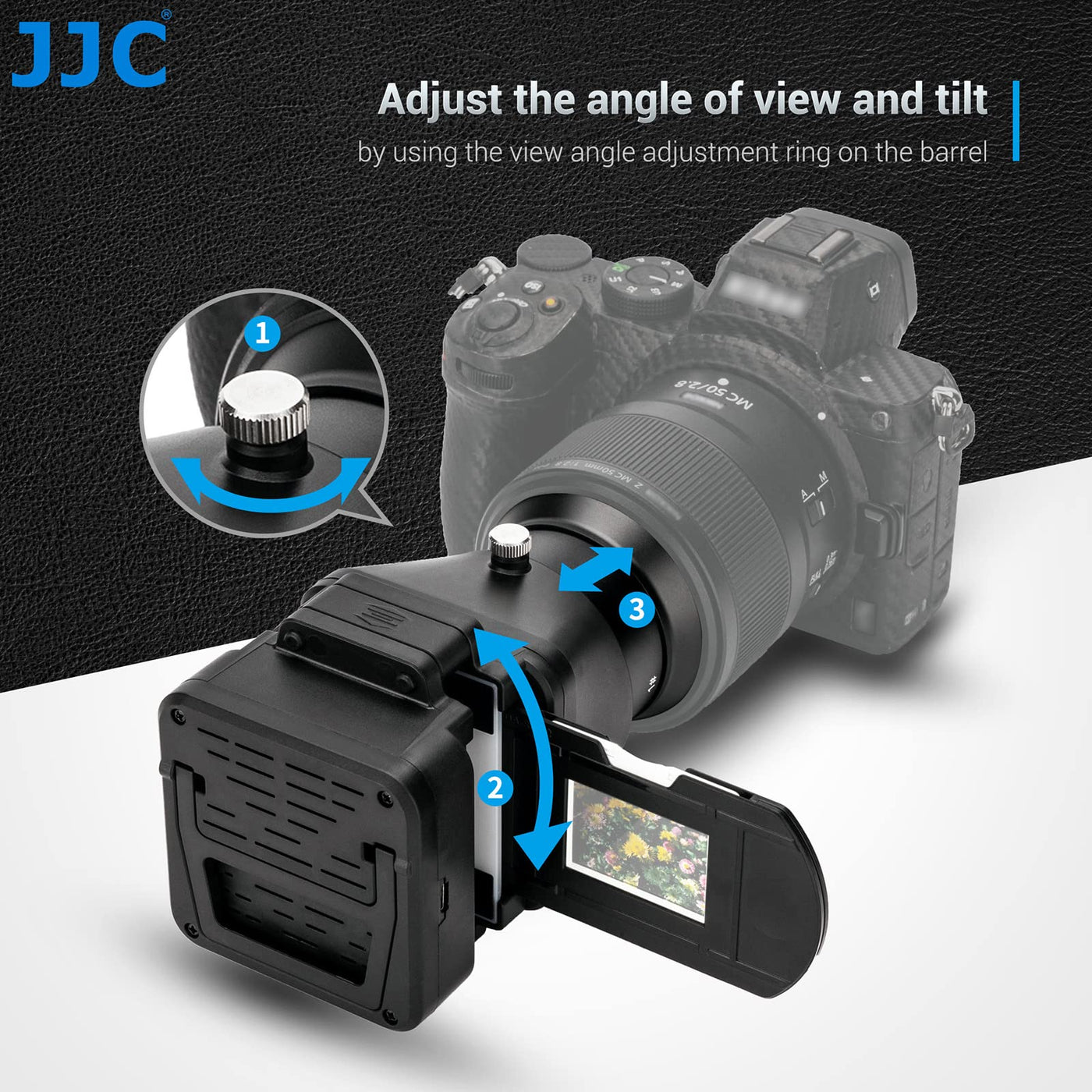 JJC 35mm Film Negativ Scanner, Film Digitalisierungsadapter Mit LED Beleuchtungsset, Dia und Filmhalter Zum Kopieren von Negativfilmen, Zubehör für Film und Dia Scanner