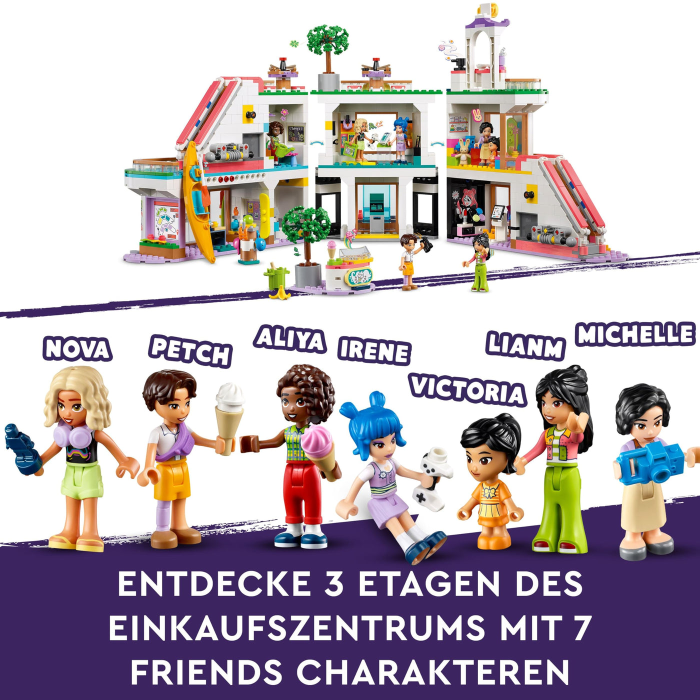 LEGO Friends Heartlake City Kaufhaus, Puppenhaus-Spielzeug für Mädchen und Jungen, Set mit Figuren, fördert die sozial-emotionale Entwicklung, Geschenk für Kinder ab 8 Jahren 42604