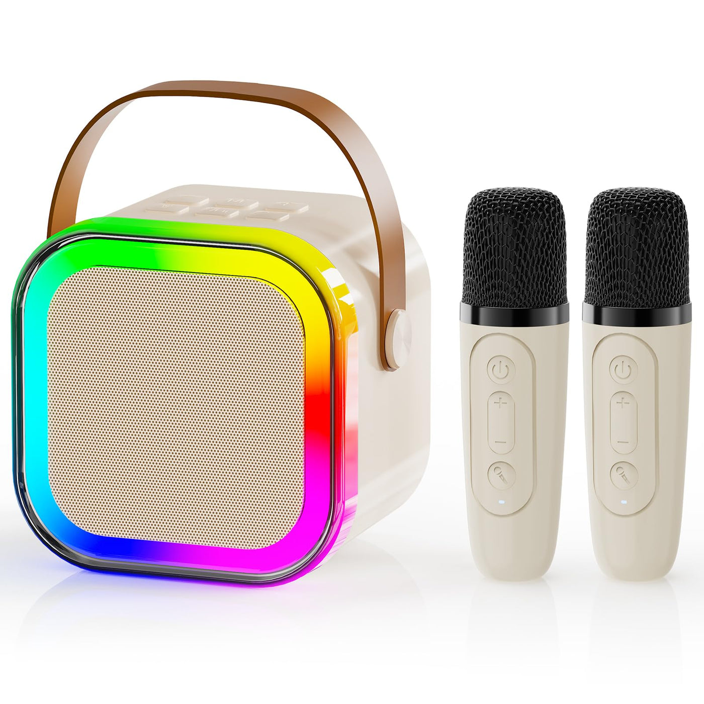 JYX Karaoke Maschine für Kinder mit 2 Karaoke Mikrofon, Mini Karaoke Anlage, Bluetooth Karaoke Lautsprecher Geschenk für Brithday, Kids Karaoke Set Box - Geschenke für Kinder 3-12 Jahre