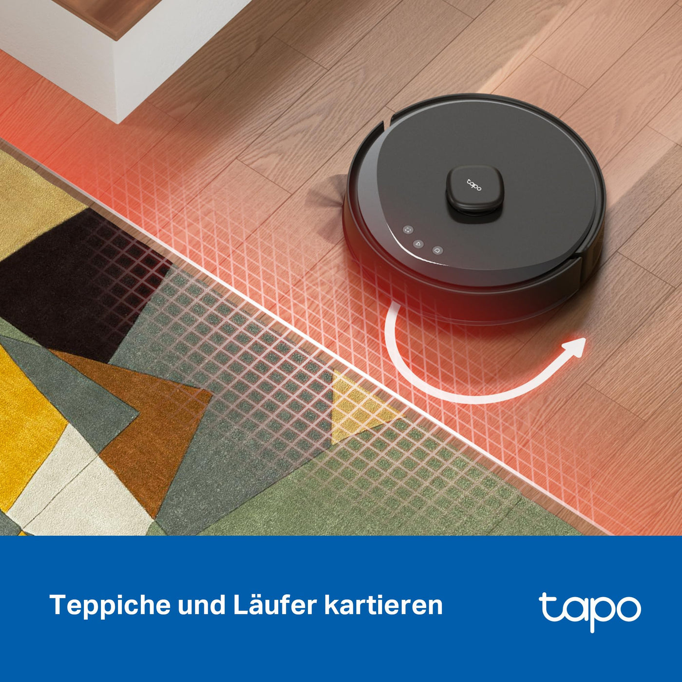 Tapo RV30 Max Plus Saugroboter mit Wischfunktion und automatischer Absaugstation, 5300Pa Ultra Starke Saugkraft, LiDAR+IMU Dual-Navigation, Alexa & Google Assistant Sprachsteuerung, APP