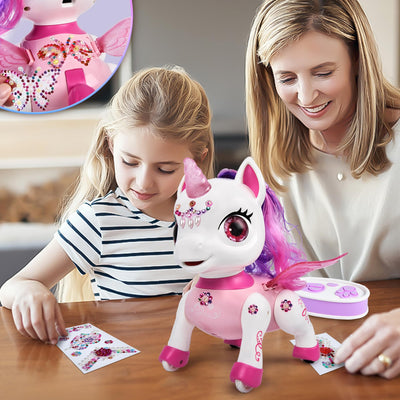 Joellfuner Roboter Einhorn, Ferngesteuerter Roboter für Kinder, Intelligenter Interaktiver Spielzeug Roboter, Kreative Haustier Geschenke für Jungen und Mädchen 3-12 Jahren (Einhorn)