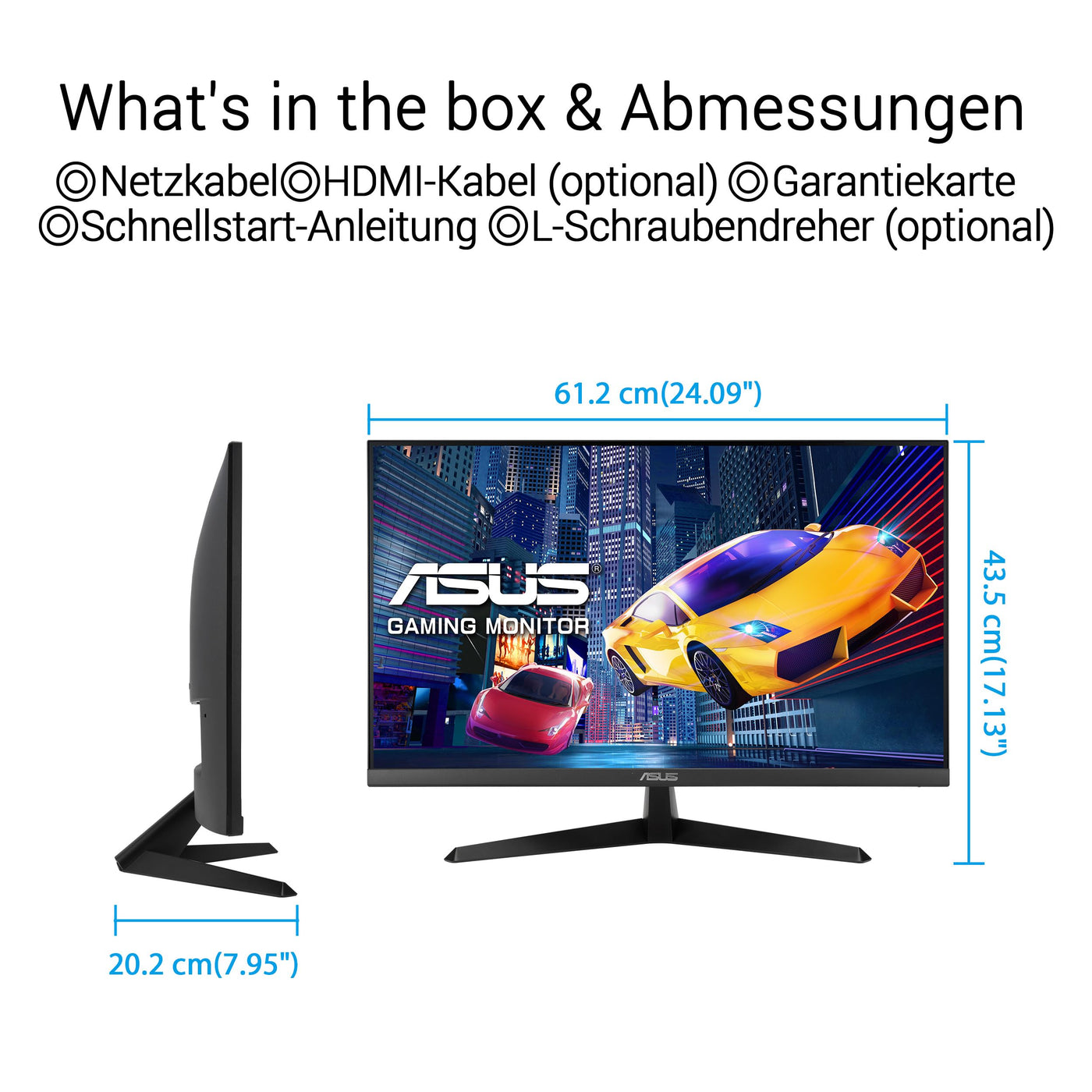 ASUS Eye Care VY279HGR - 27 Zoll Full HD Monitor - 120 Hz, 1ms MPRT, AdaptiveSync, GameFast Input - IPS Panel, Vesa 100x100, 16:9, 1920x1080, HDMI, D-Sub