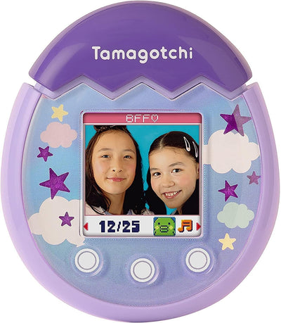 Bandai - Tamagotchi - Tamagotchi PIX - Lila Himmel - virtuelles elektronisches Haustier mit Farbdisplay, Touch-Schaltflächen, Spiele und Kamera - 42912