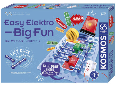 KOSMOS 620608 Easy Elektro - Big Fun, spannende Experimente zu Stromkreisen mit Reihen- und Parallelschaltungen, Radio Bauen, Sound-Anlage, Alarm-Anlage, Experimentierkasten für Kinder , Mittel