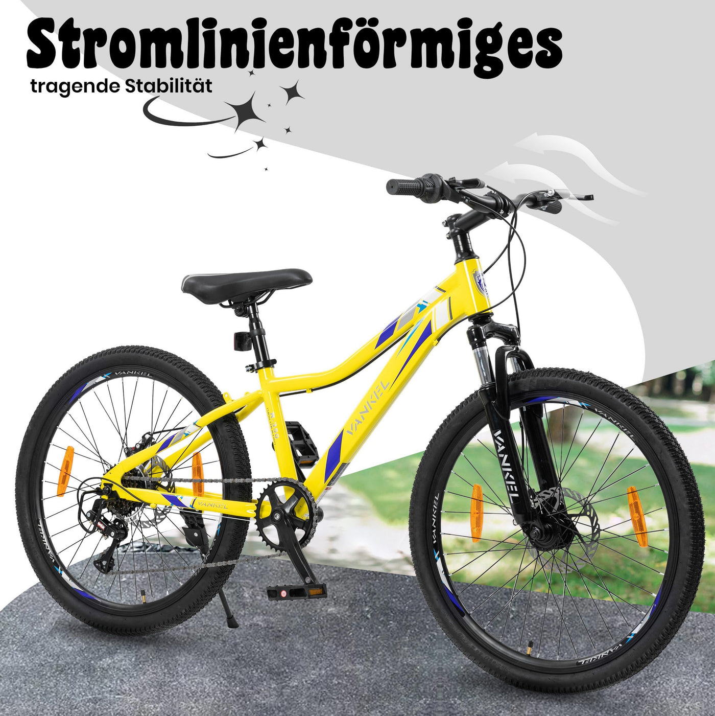 Mountainbike 24 Zoll Jungen Mädchen Kinderrad 6 Gang Schaltung Kettenschaltung