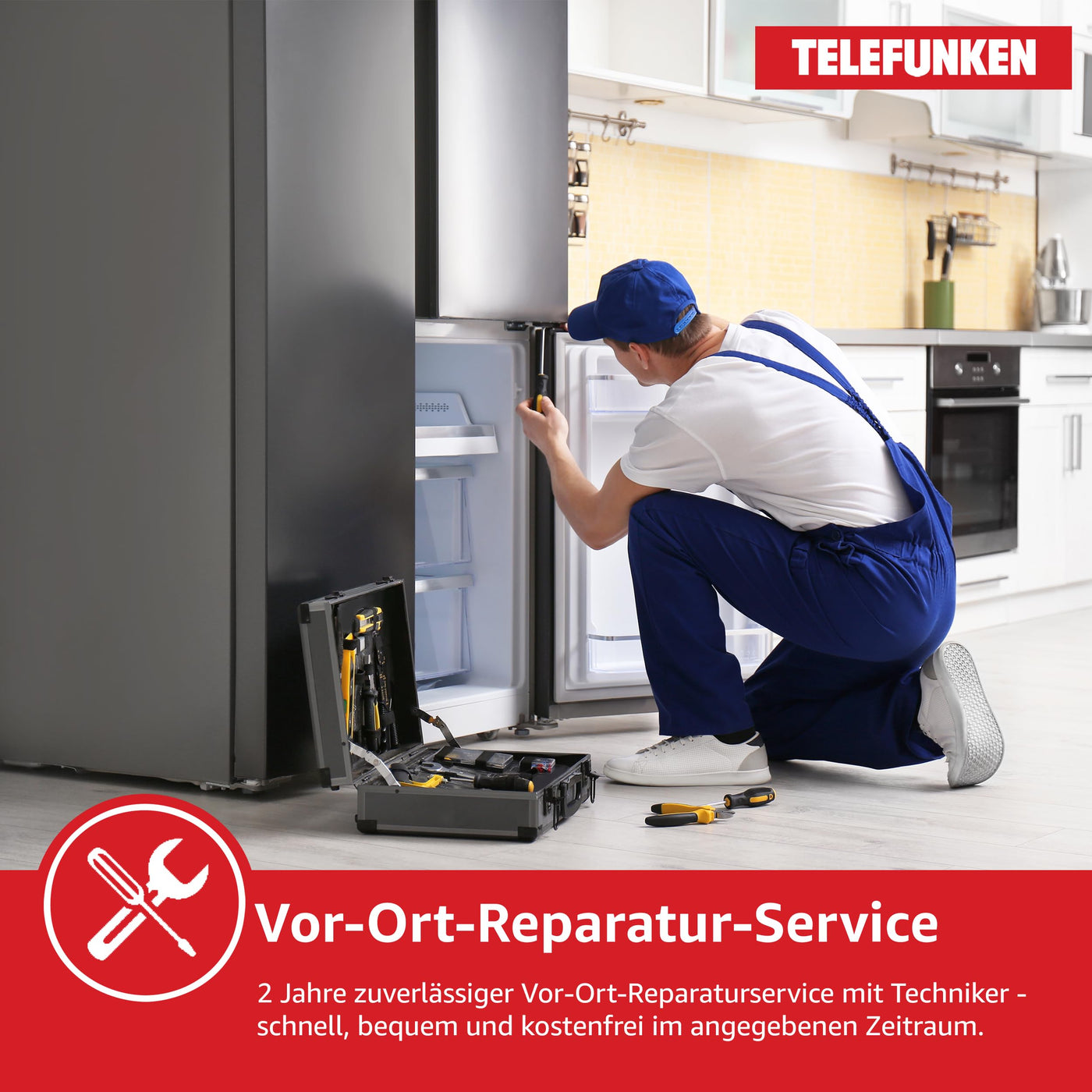 TELEFUNKEN Einbau-Kühl-Gefrierkombination | Einbaukühlschrank mit Gefrierfach (4-Sterne) | 144cm Nische | 211 Liter Gesamt-Nutzinhalt | Schlepptür | Less Frost | Temperaturregelung | C-EKG-144-ST-E
