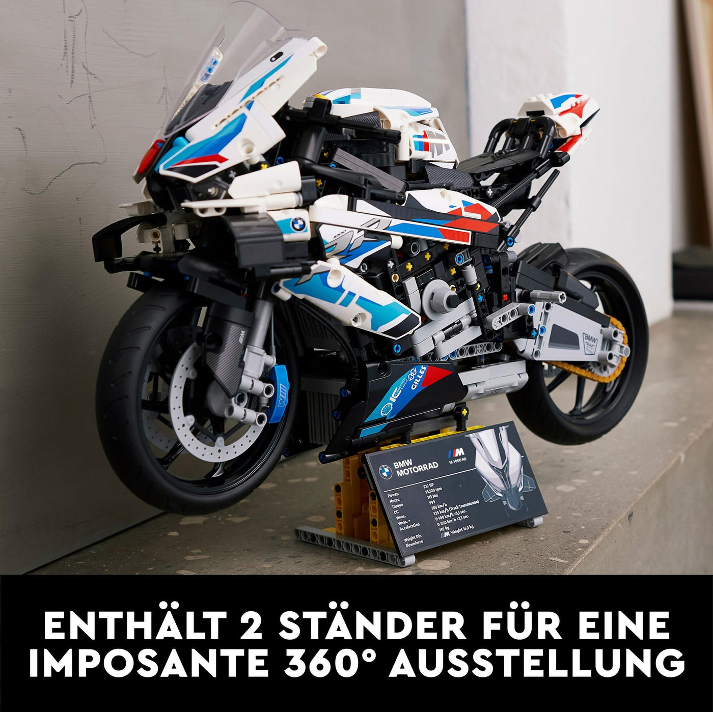 LEGO Technic BMW M 1000 RR Motorrad-Modell, Modellbausatz für Erwachsene, Set als Geschenk zum Basteln für Männer und Frauen, als Home- oder Büro-Deko 42130
