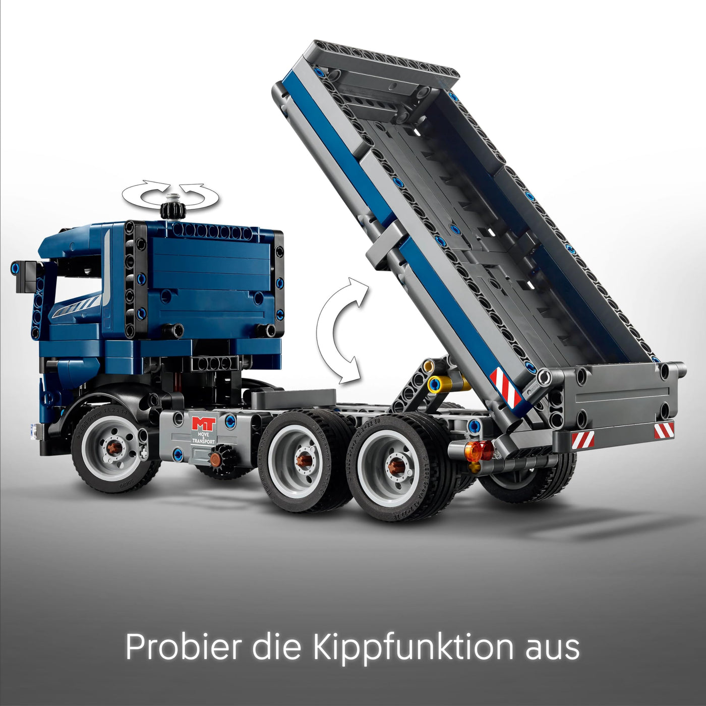 LEGO Technic Kipplaster Spielzeug mit Lenkung und beweglicher Kippmulde - blaues Baufahrzeug - Geschenkidee zum Geburtstag oder für die Feiertage - Bauset für Jungen und Mädchen ab 9 Jahren 42203