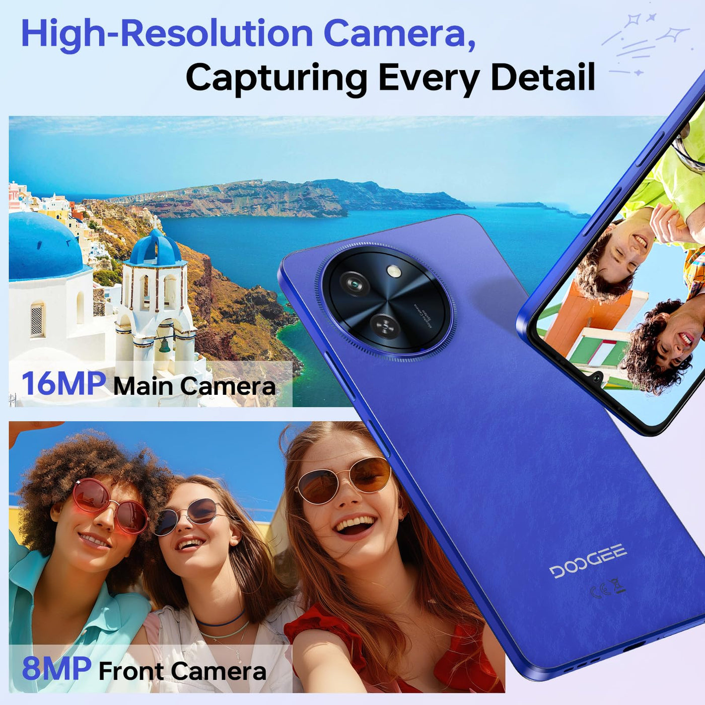 DOOGEE Note 59 5G Android 15 Smartphone Ohne Vertrag, 32GB+128GB /2TB Handy Günstig, 6.75" HD+ 120Hz Handy Ohne Vertrag, 6250mAh Simlockfreie Handys, 16MP+8MP, Dual 5G SIM, OTG/Face ID/NFC/Widevine L1