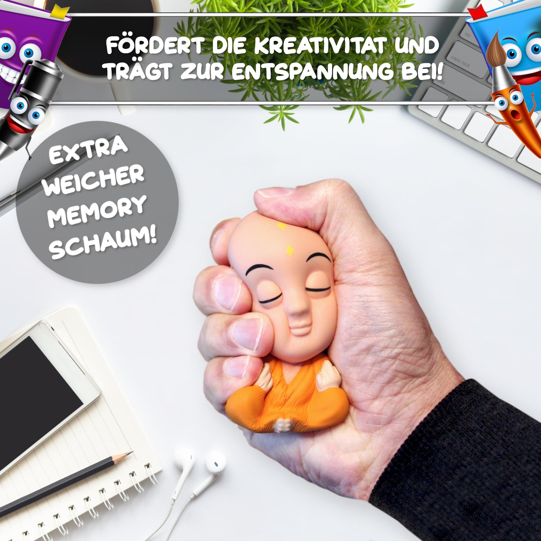 MACH MAL PAUSE Anti Stress Bouddha - Le Bouddha amusant anti-stress est le cadeau pour les MACH MAL PAUSE Anti Stress Bouddha - Le Bouddha amusant anti-stress est le cadeau pour les