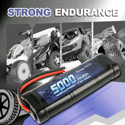 Gens ace 7,2V RC Batterie NiMH Akku 6S 5000mAh 50C mit TMY Stecker für LKW RC Auto Flugzeug Hubschrauber Boot LKW Auto