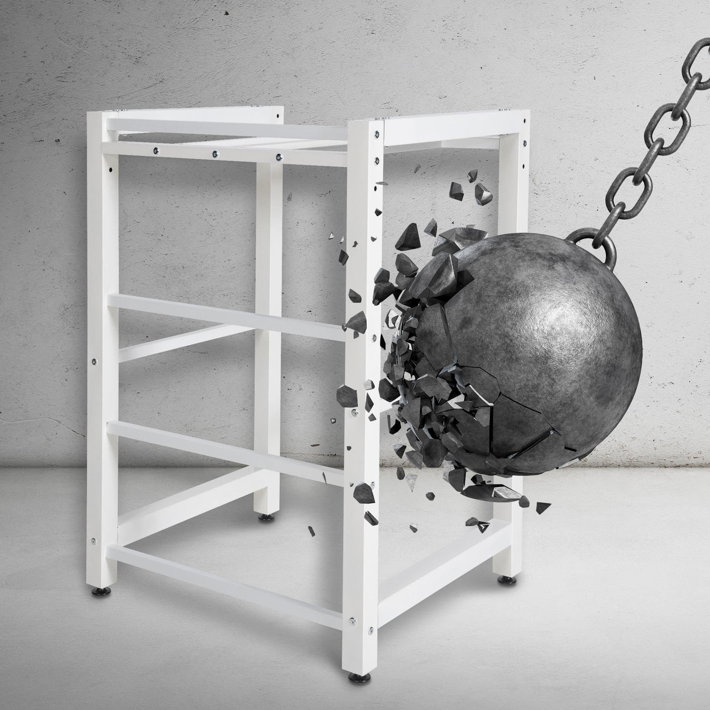 CLP Waschmaschinenregal Medina I Für Bis Zu 2 Haushaltsgeräte I Überbau Aus Stahl, Farbe:weiß