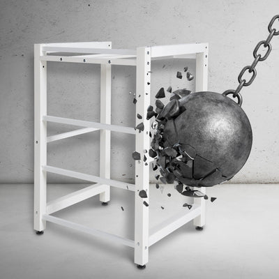 CLP Waschmaschinenregal Medina I Für Bis Zu 2 Haushaltsgeräte I Überbau Aus Stahl, Farbe:weiß