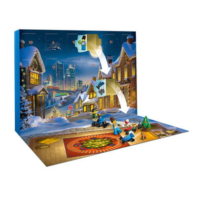 LEGO City Adventskalender 2025 - Weihnachten Spielzeug mit 24 Überraschungen - Zug, Auto & Traktor sowie 7 Minifiguren - Kalender zum Bauen - Geschenk für Jungen und Mädchen ab 5 Jahren – 60475