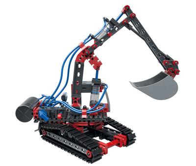 fischertechnik 533874 PROFI Pneumatic Power – Bausatz für Kinder ab 8 Jahren, pneumatisch betriebenes Spielzeug, Bagger und 4 weitere Modelle zum Zusammenbauen