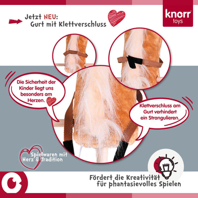 Knorrtoys 40102 - Steckenpferd "Blacky", Schwarz, 45 cm