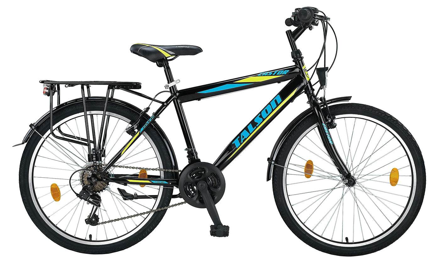 24 Zoll Jungen Fahrrad 21-Gang MIT Beleuchtung Farbe SCHWARZ TMX