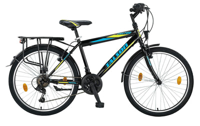 24 Zoll Jungen Fahrrad 21-Gang MIT Beleuchtung Farbe SCHWARZ TMX