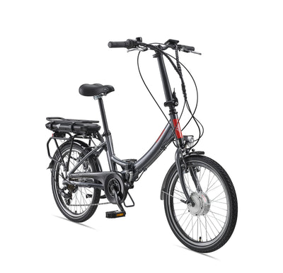 TELEFUNKEN E-Bike Klapprad Elektrofahrrad Alu, 7 Gang Kettenschaltung - Pedelec Faltrad Leicht, 250 W und 10,4 Ah / 36 V Lithium-Ionen-Akku, LCD-Display, 20 Zoll, Kompakt F810
