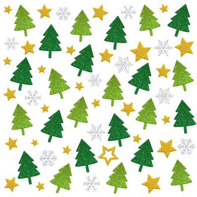 280+ Weihnachtssticker, Glitzer Weihnachtsaufkleber, Tannenbaum Sterne Schneeflocken Sticker, Selbstklebend Weihnachtsdeko für Karten, Geschenke, Adventskalender, Weihnachten Basteln （10 Bogen）