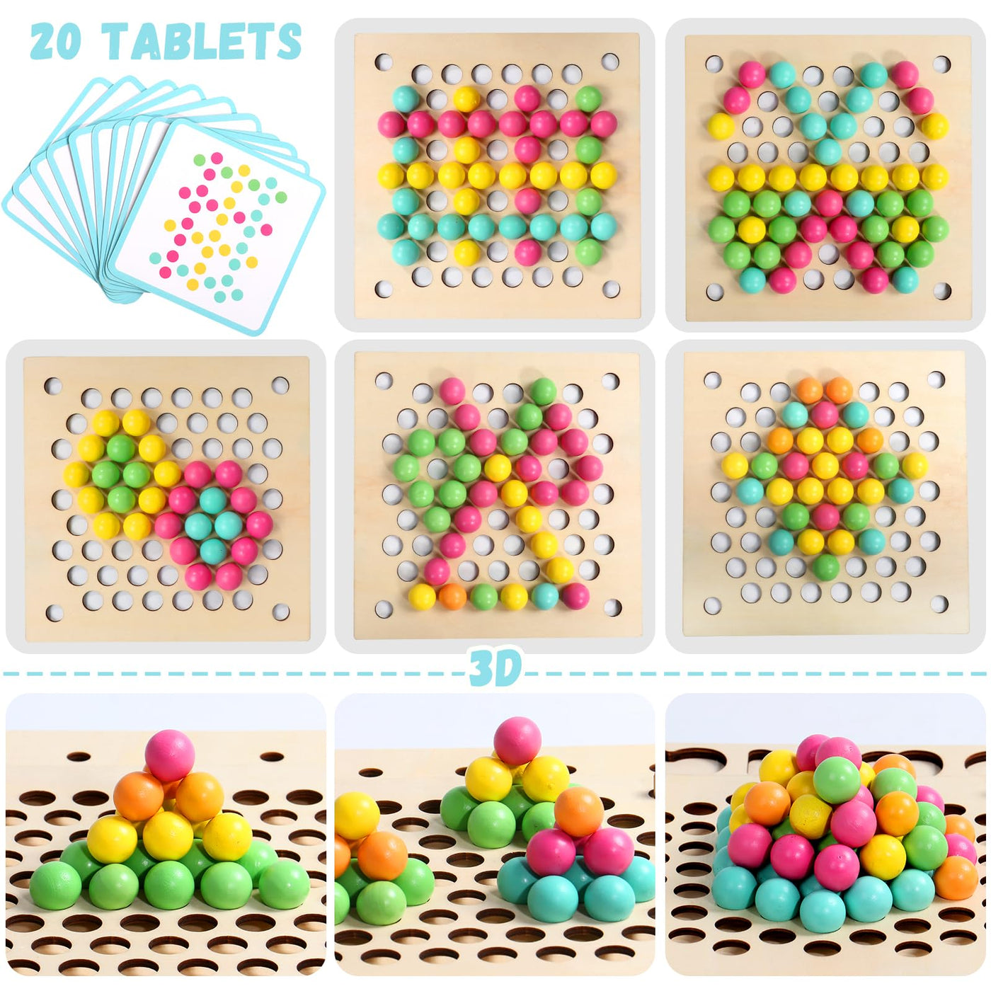 Montessori Spielzeug ab 3 Jahre, Spiele ab 3 4 5 6 Jahren - 6 IN 1 Magnetspiel Angelspiel Feinmotorik Brettspiele Lernspiele Kinderspielzeug ab 3 4 5 6 Jahre Geschenk 3 Jahre Junge Mädchen