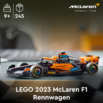 LEGO Speed Champions McLaren Formel 1 Rennwagen 2023, Spielzeug für Kinder ab 9 Jahren, Jungen und Mädchen, die gerne selbstständig Spielen, baubares Fahrzeugmodell, Kinderzimmer-Dekoration 76919