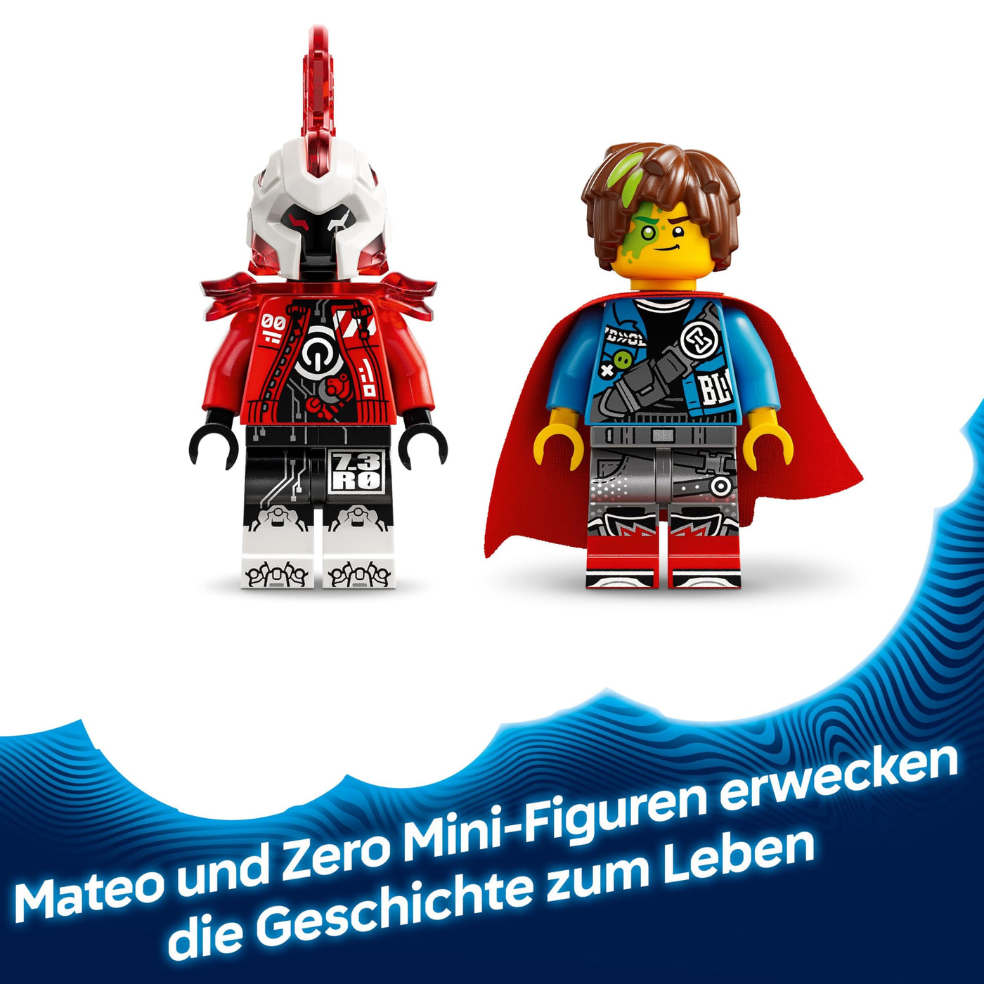 LEGO DREAMZzz 2-in-1 Mateos Feuer-Chamäleon - Fantasy-Tierfigur umbaubar in Spielzeug-Jet & Mech - Set für Jungen & Mädchen ab 7 Jahren inkl. 2 Minifiguren - Geschenkidee - 71492