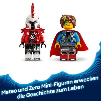 LEGO DREAMZzz 2-in-1 Mateos Feuer-Chamäleon - Fantasy-Tierfigur umbaubar in Spielzeug-Jet & Mech - Set für Jungen & Mädchen ab 7 Jahren inkl. 2 Minifiguren - Geschenkidee - 71492