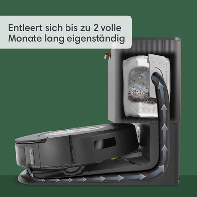 iRobot Roomba Combo j7+ (c7556) Saug- und Wischroboter mit autom. Absaugstation. Objekterkennung/-vermeidung, Kartierung, 4-Stufen-Reinigung, Raum-/ Bereichsreinigung, Sprachassistent, Farbe: Navy