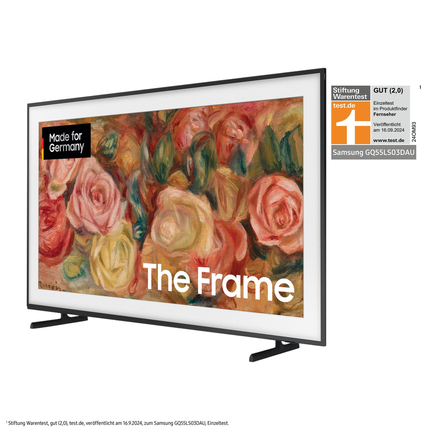 Samsung QLED 4K Fernseher The Frame 50 Zoll, Samsung TV mit mattem Display und austauschbarem Rahmen, Art Mode, Smart TV, GQ50LS03DAUXZG, Deutsches Modell [2024]