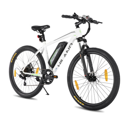 Hiland 26 Zoll Elektrofahrrad, 7 Gang 250W Motor E-Bike für Männer Frauen, Herren und Damen Elektro-Mountainbike mit Scheibenbremsen, 36V 7.8Ah Akku E-MTB, Weiß