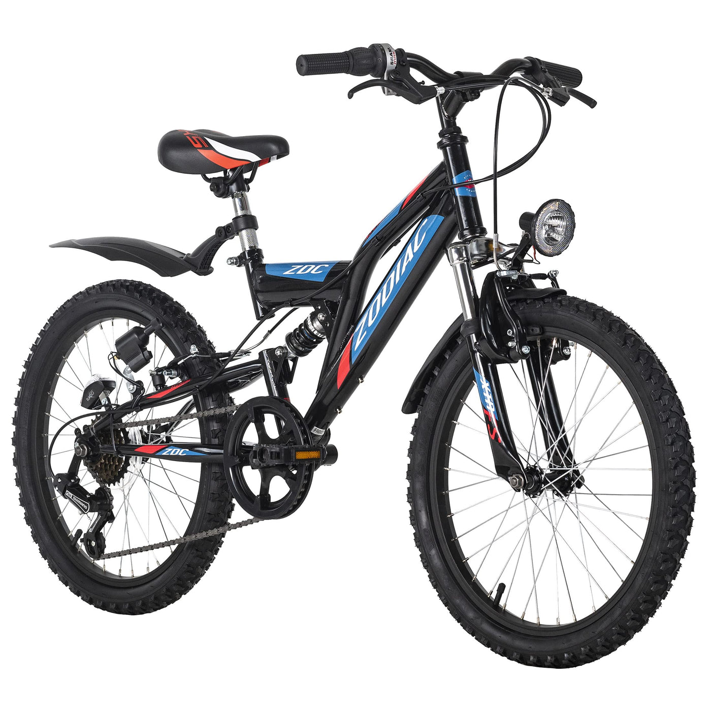 KS Cycling Mountainbike Fully ATB 20" Zodiac schwarz-rot RH 31 cm