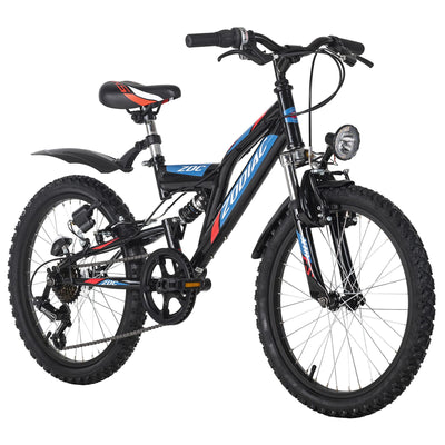 KS Cycling Mountainbike Fully ATB 20" Zodiac schwarz-rot RH 31 cm