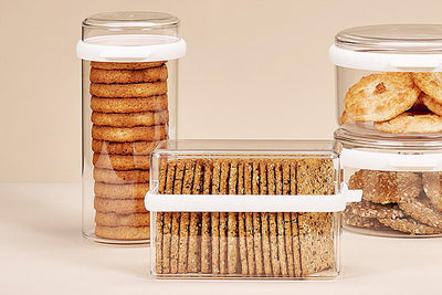 Mepal - Knäckebrotbox Stora - Aufbewahrungsbox für Cracker & Knäckebrot - Luftdichte Knäckebrotbox mit Deckel - Ideal zur Aufbewahrung einer Packung Knäckebrot - 1600 ml - White