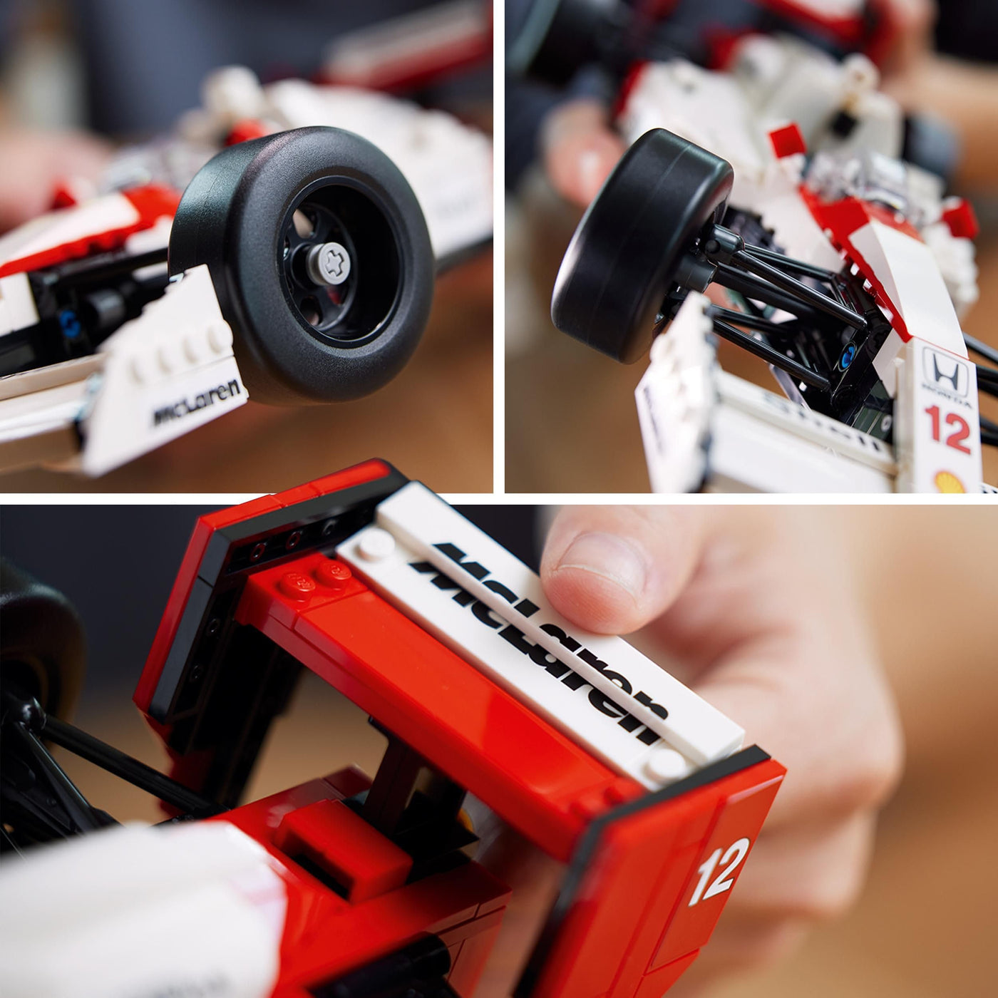 LEGO Icons McLaren MP4/4 & Ayrton Senna Modellauto Set, F1 Rennwagen Bausatz für Erwachsene mit Rennfahrer Mini-Figur, Sammlerstück, Geschenk-Idee zum Geburtstag für Männer, Frauen, Ihn & Sie 10330