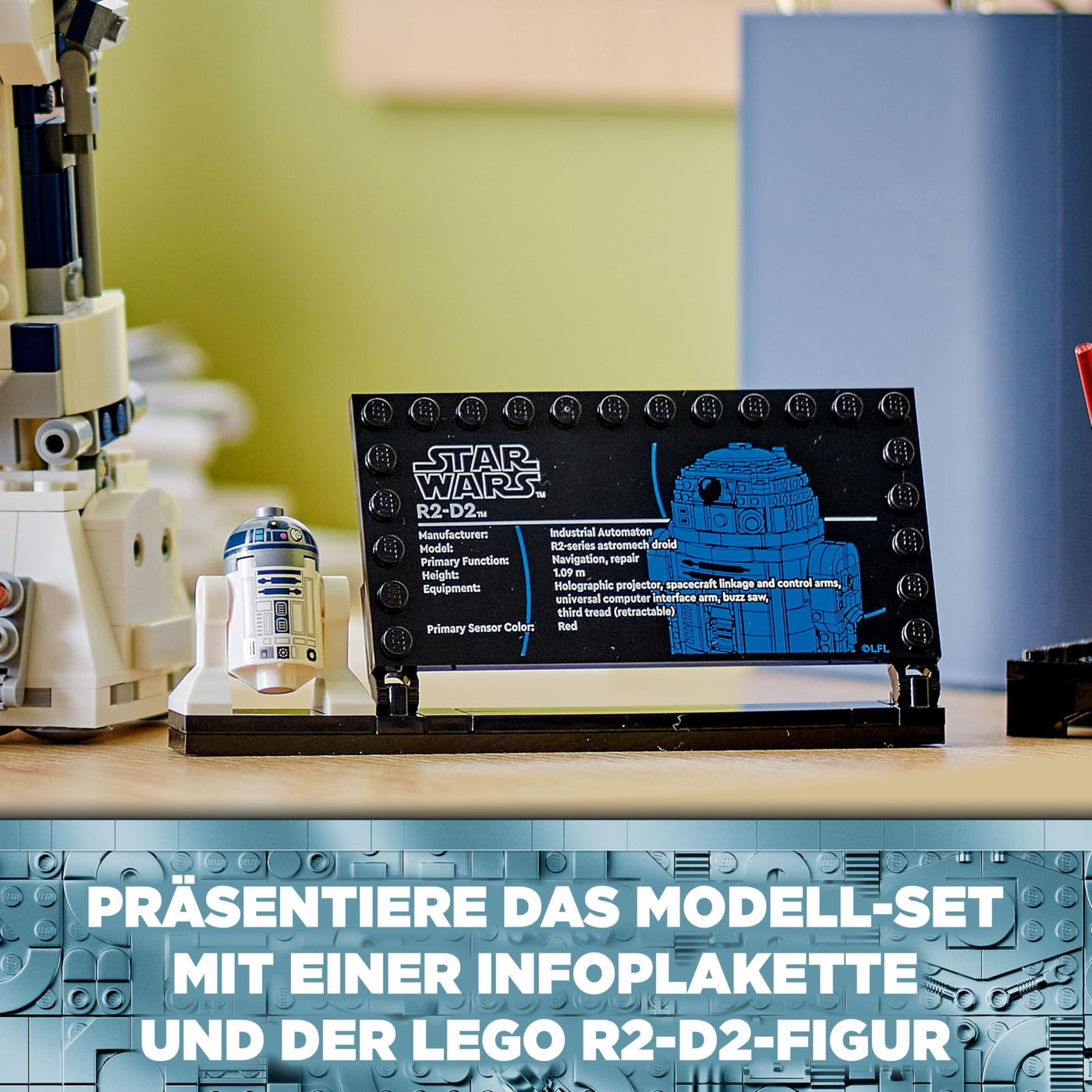 LEGO Star Wars 75379 R2-D2 Spielzeug – Spielfigur zum Ausstellen mit drehbarem Kopf, Periskop und Werkzeugen mit Darth Malak Minifigur – Geschenk für Jungs ab 10 Jahren und Erwachsene