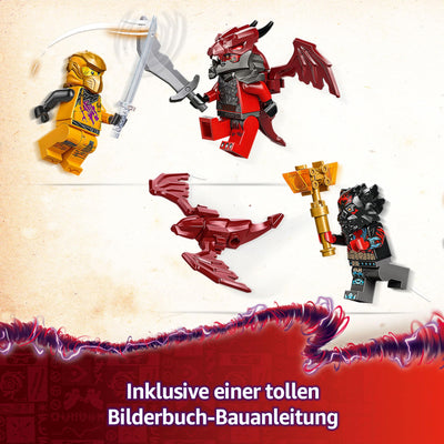 LEGO NINJAGO Ras und Arins Super-Sturmflieger - Spielzeug mit Drohne, Shootern, Klingen und Triebwerken - Inkl. 3 Minifiguren für Ninja Rollenspiele - Bauset für Jungen und Mädchen ab 8 Jahren 71833