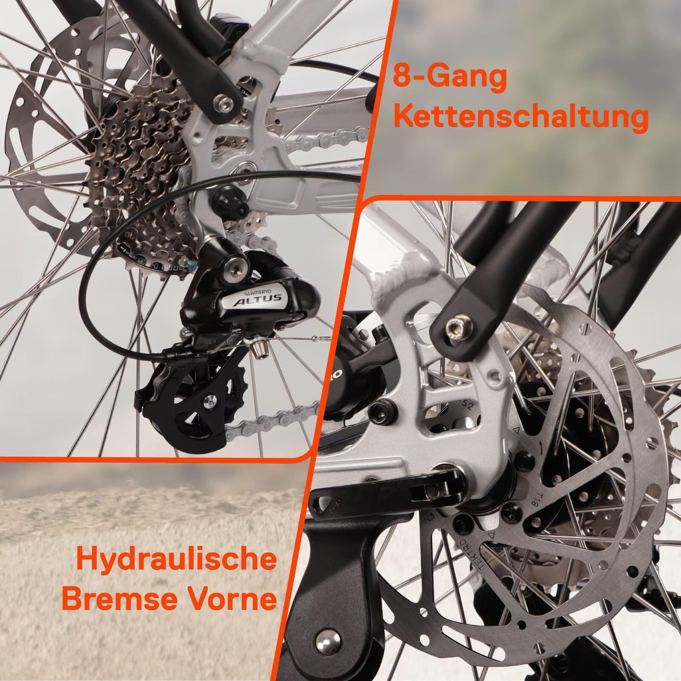 SAXONETTE E Bike Damen 28 Zoll mit Mittelmotor Drehmomentsensor, Elektro Fahrrad Erwachsene mit 36V 14.5Ah Akku, 8 Gang Kettenschaltung Tiefbau-Pedelec mit Hydraulische Scheibenbremse für Damen Herren