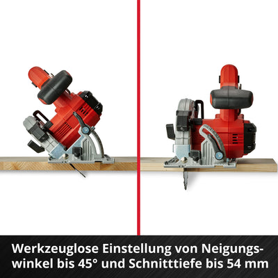 Einhell Akku-Handkreissäge TE-CS 18/165-1 Li-Solo Power X-Change (18 V, Li-Ion, Ø165 x Ø20 mm Sägeblatt, werkzeuglose Einstellung bei Schnitttiefe + Neigungswinkel, ohne Akku und Ladegerät)