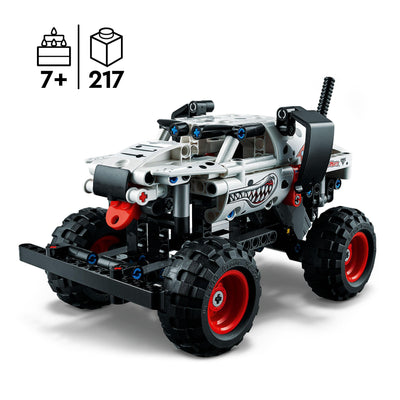 LEGO 42150 Technic Monster Jam Monster Mutt Dalmatian, Monster Truck-Spielzeug für Jungen und Mädchen, Rennspielzeug mit Rückziehmotor