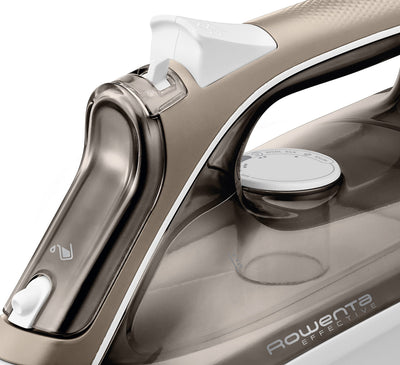 Rowenta Effective+ Dampfbügeleisen, 2400 Watt, Dampfstoß: 120 g/Min., Dauerdampfmenge: 40 g/Min., Antikalk-System, exzellente Dampfverteilung, kratzfeste Bügelsohle, kupfer/weiß, DX1635