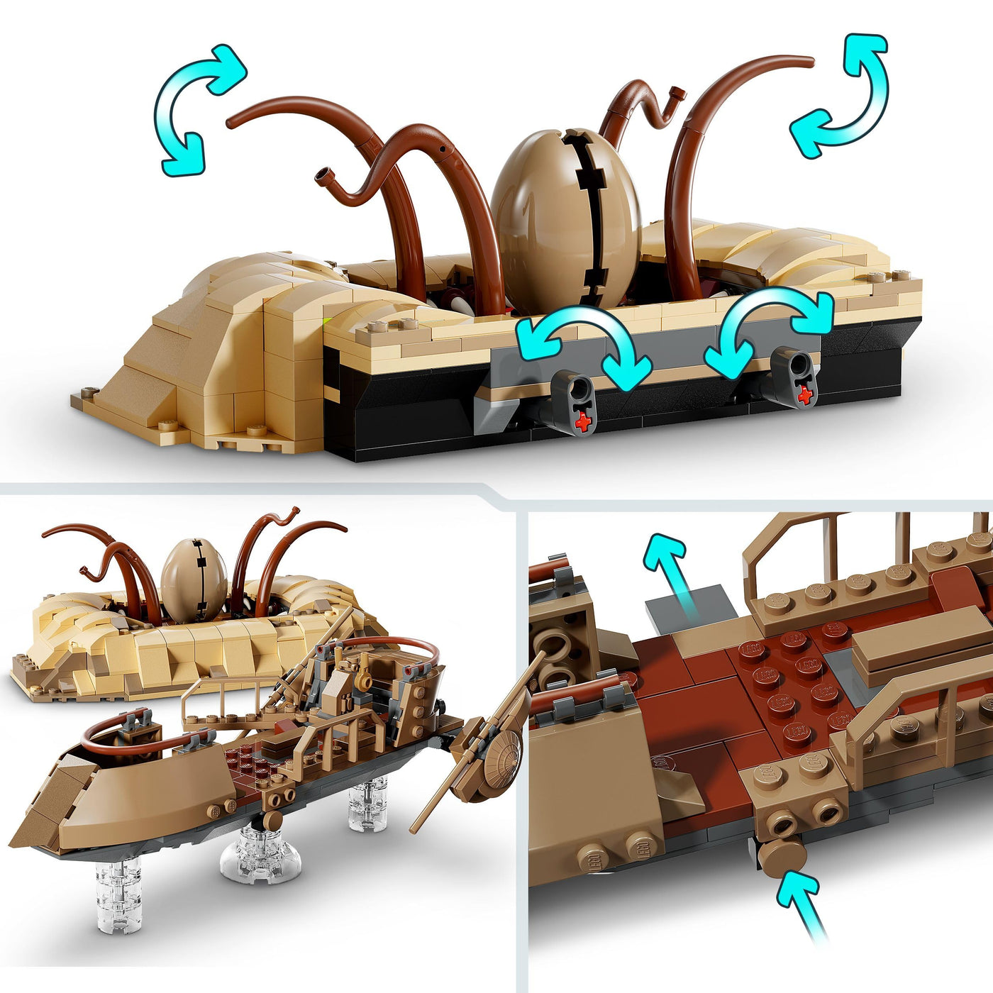 LEGO Star Wars: Die Rückkehr der Jedi-Ritter Wüsten-Skiff und Sarlacc-Grube, Fantasy-Set zum Sammeln und Bauen, Bauspielzeug, Geschenk für Jungen, Mädchen und alle Fans 75396