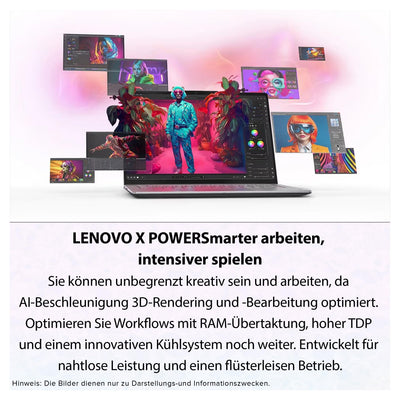 Lenovo Yoga Pro 7 14IAH10 Laptop, Intel Core Ultra 7-255H, 32 GB LPDDR5x RAM, 2 TB PCIe SSD, 14.5" 3K OLED Touchscreen Display, Intel Arc 140T GPU, Backlit QWERTZ Tastatur, Windows 11 Pro, Luna Grey