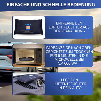 STAHLMANN® Luftentfeuchter Auto 1 KG [Wiederverwendbar ] - Auto Luftentfeuchter [Mit Passionsfrucht Duft] Raumentfeuchter Auto - Entfeuchter Auto(MADE IN EU)