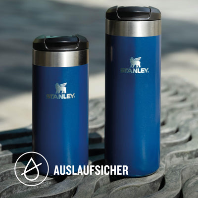 Stanley Aerolight Transit Thermobecher 0.35L - Hält 4 Stunden Heiß - Spülmaschinenfest - Kaffeebecher To Go Auslaufsicher - Kompatibel mit gängigen PKW-Getränkehalterungen - Thermosflasche - Blue