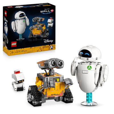 LEGO ǀ Disney and Pixar Wall-E und EVE - Kontruktionsspielzeug für Erwachsene - DIY Set zum Basteln - Baumodell mit M-O & Hal Figuren - Deko zum Bauen - Kreatives Geschenk für Männer und Frauen 43279