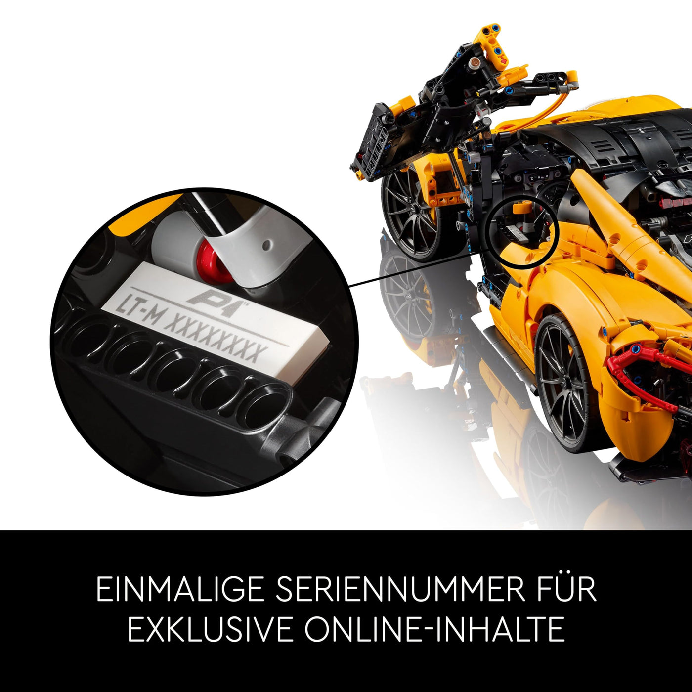 LEGO Technic McLaren P1, Set mit Supersportwagen für Erwachsene, Geschenk für Autofans, maßstabsgetreues Sammlerstück mit V8-Kolbenmotor und 7-Gang-Getriebe, Modellauto, Spielzeugauto Set 42172