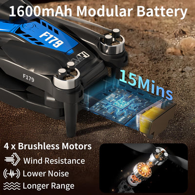 Drohne FPV mit 1080P Kamera Adult,2.8" LCD Bildschirm Fernbedienung,Quadcopter Hindernisvermeidung für Beginner,Tippen Fliegen Höhenhaltung Geste Schwerkraftsteuerung faltbar,3 Geschwindigkeiten