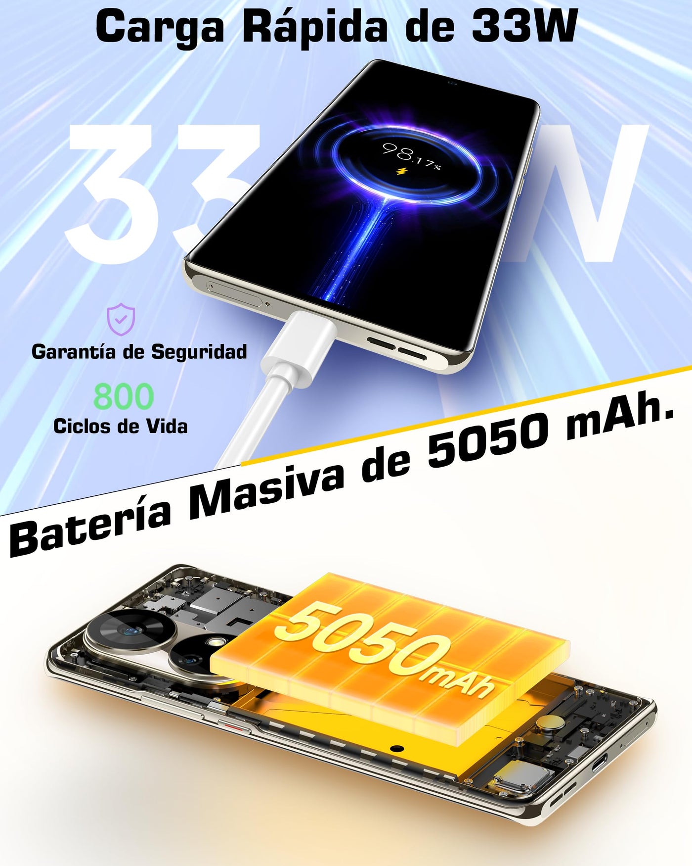 Ulefone Note 17 Pro Smartphone Ohne Vertrag, 24+256GB Android 13 Handys, 3D-gebogener Bildschirm 6,78 AMOLED-Kamera 108MP+32MP, 5050mAh/33W, Dual-SIM 4G/NFC/Fingerabdruck auf dem Bildschirm/GPS/OTG